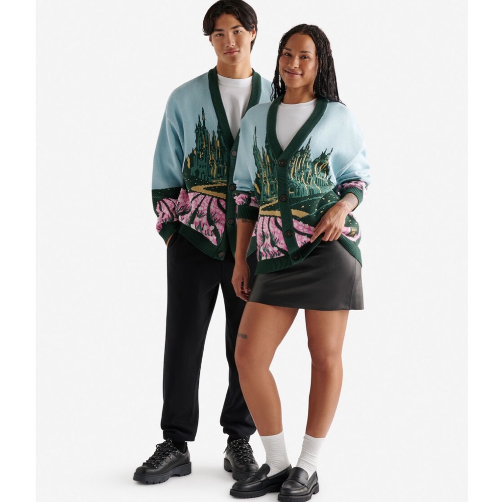 Roots X Wicked Emerald Cardigan Size XS (gender free) NWT